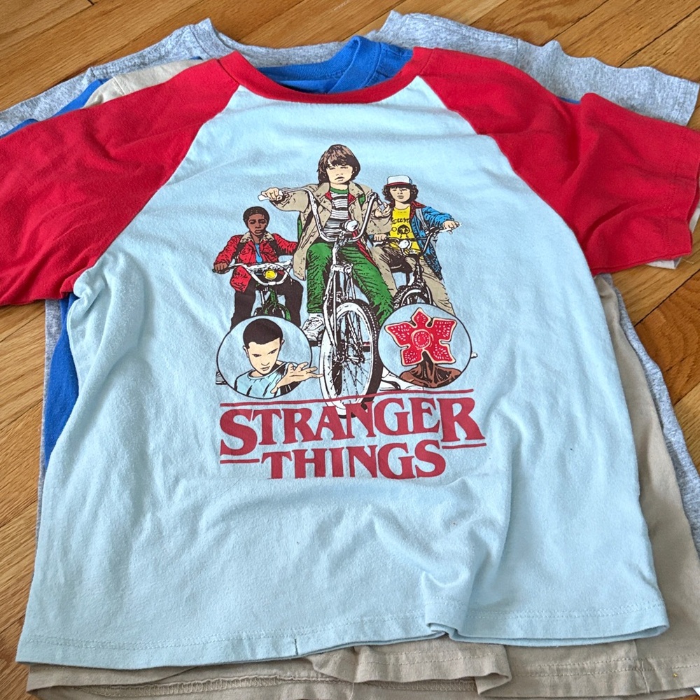 Kids Raglan T-Shirt - Red and Blue